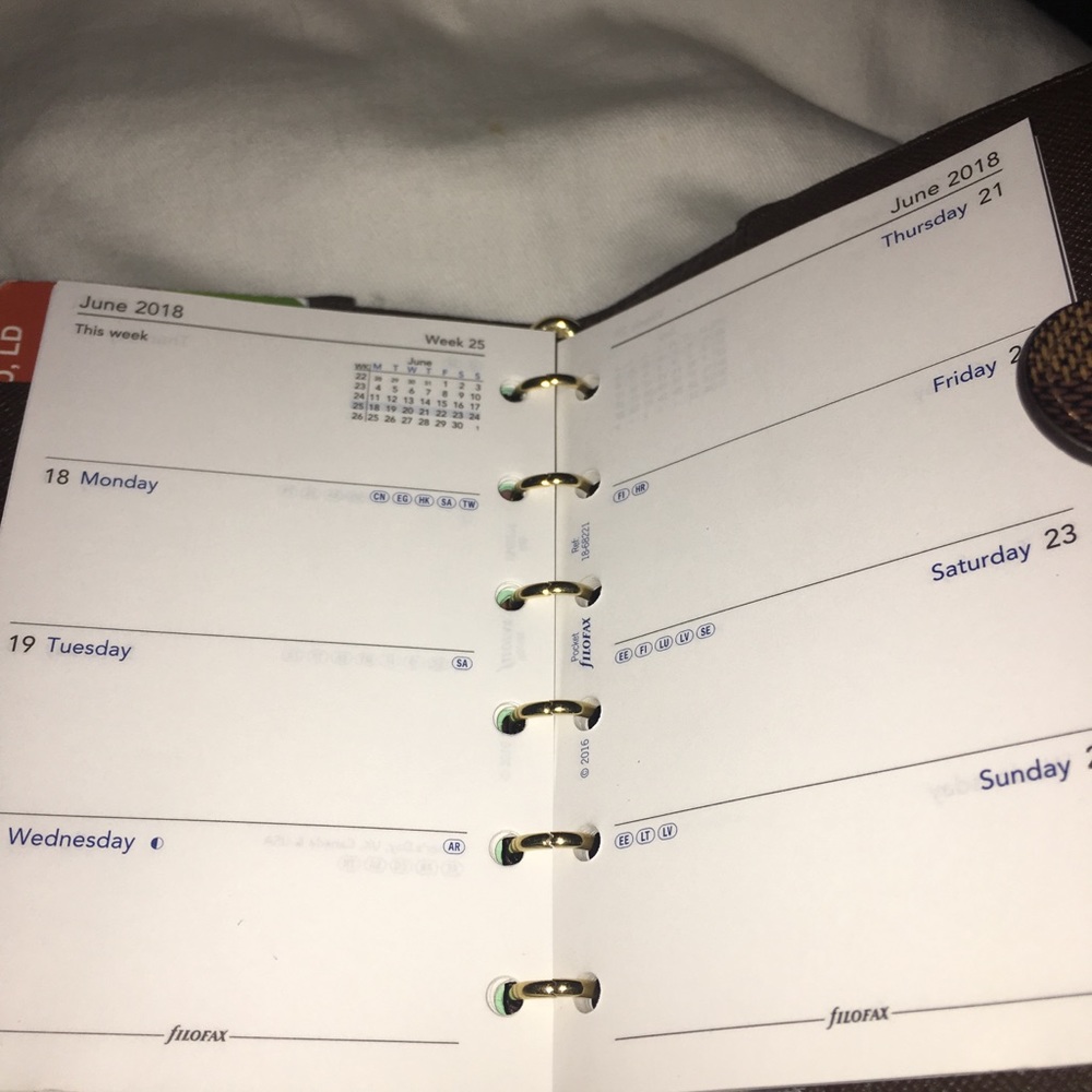 Louis Vuitton purse calendar bought in Italy